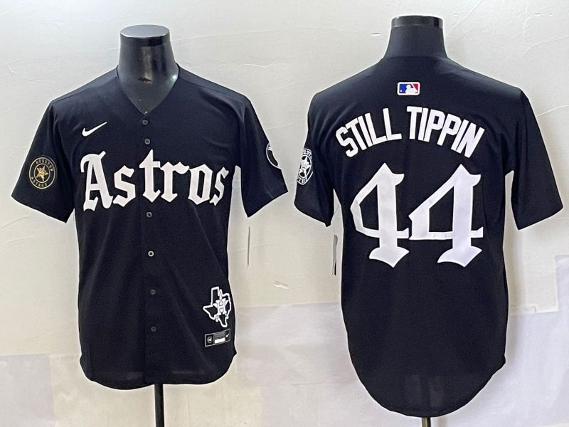 Men 2025 Houston Astros #44 Still Tippin Black Five generations Joint Name Nike MLB Jersey style 19
